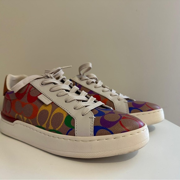 Multi color Coach shoes used once regular shoe size is 6 , in good condition - Picture 2 of 3